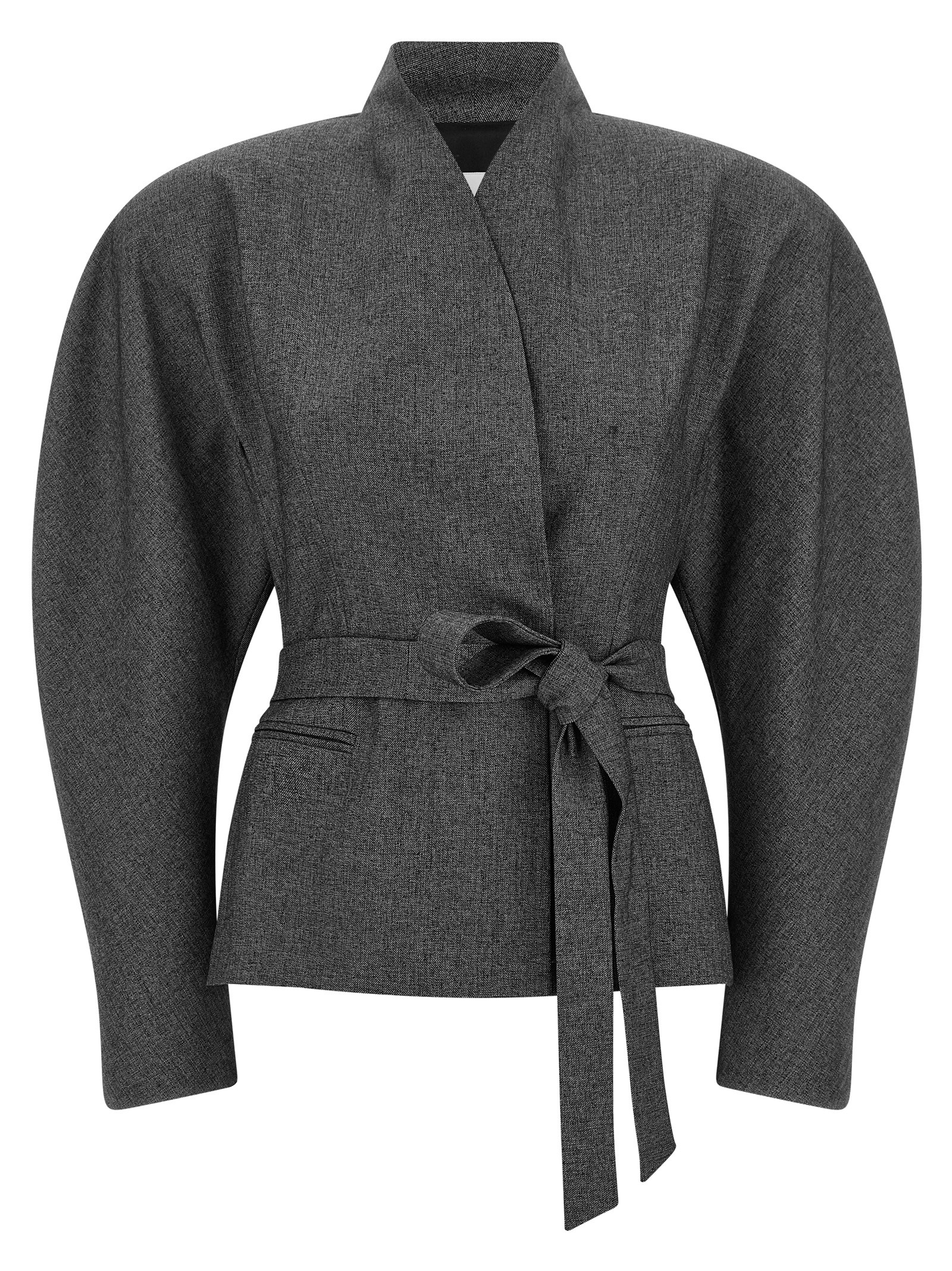 Gray Polyester Blazer