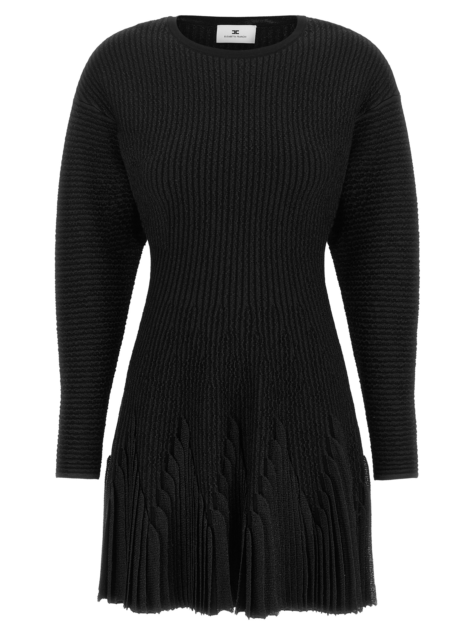 Black Viscose Short Dress