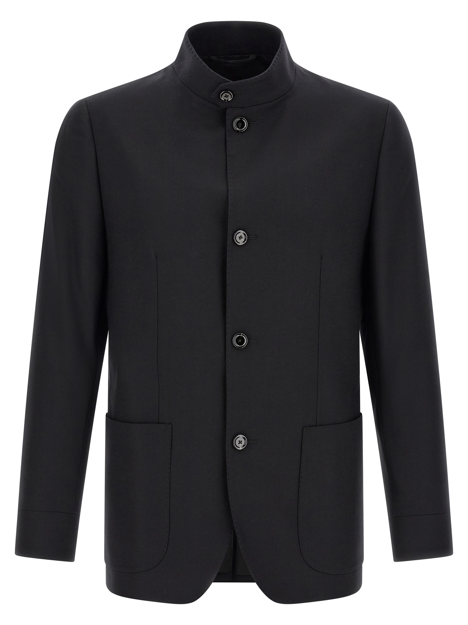 Black Cashmere Full-Length Jacket