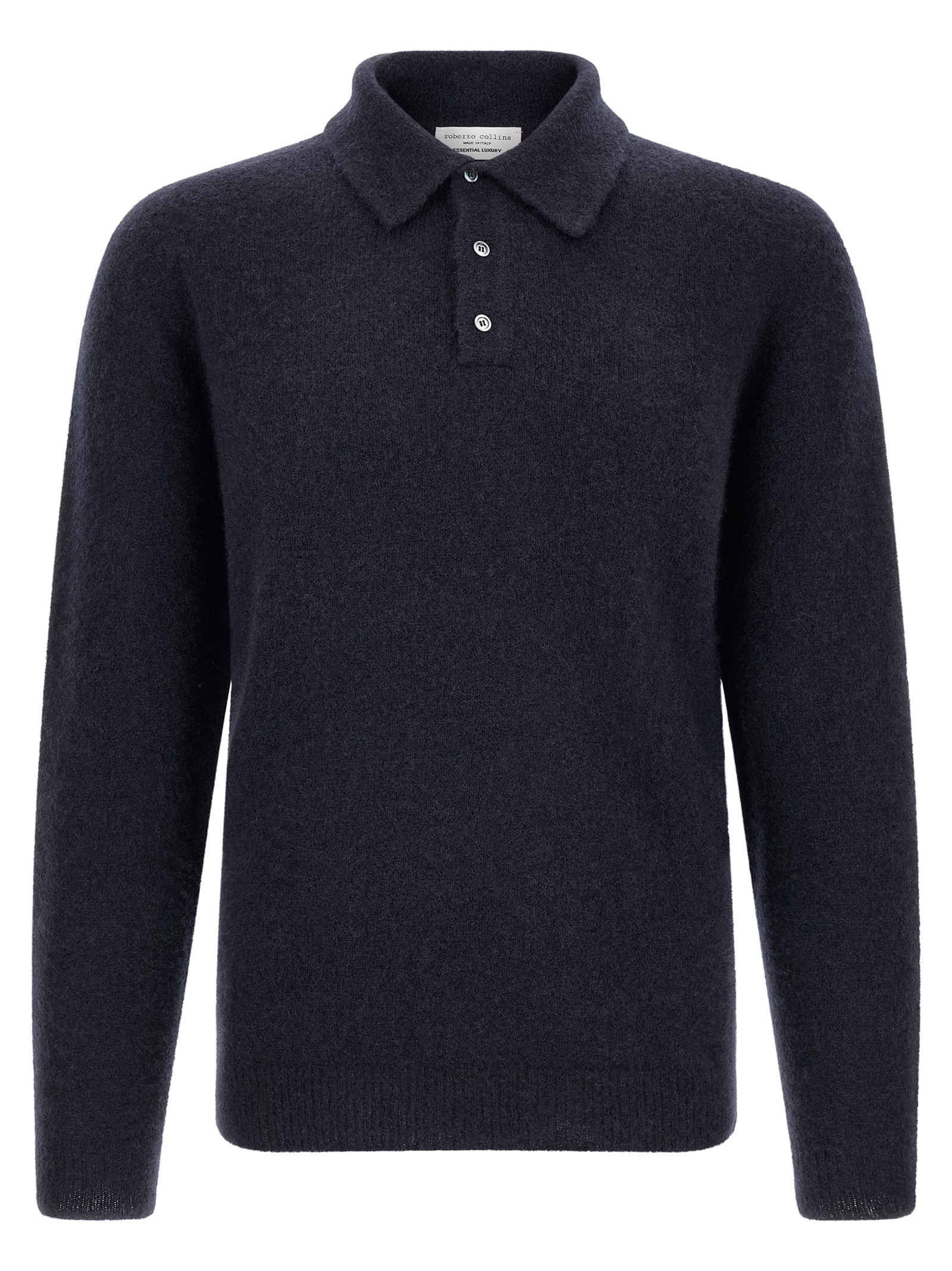 Blue Cashmere Polo Shirt