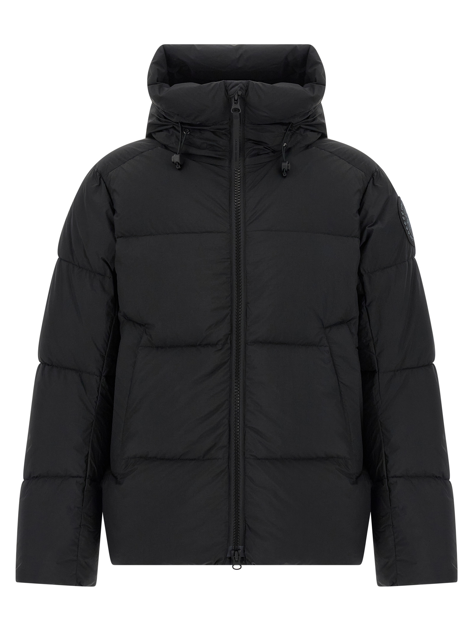 Black Polyamide Full-Length Jacket
