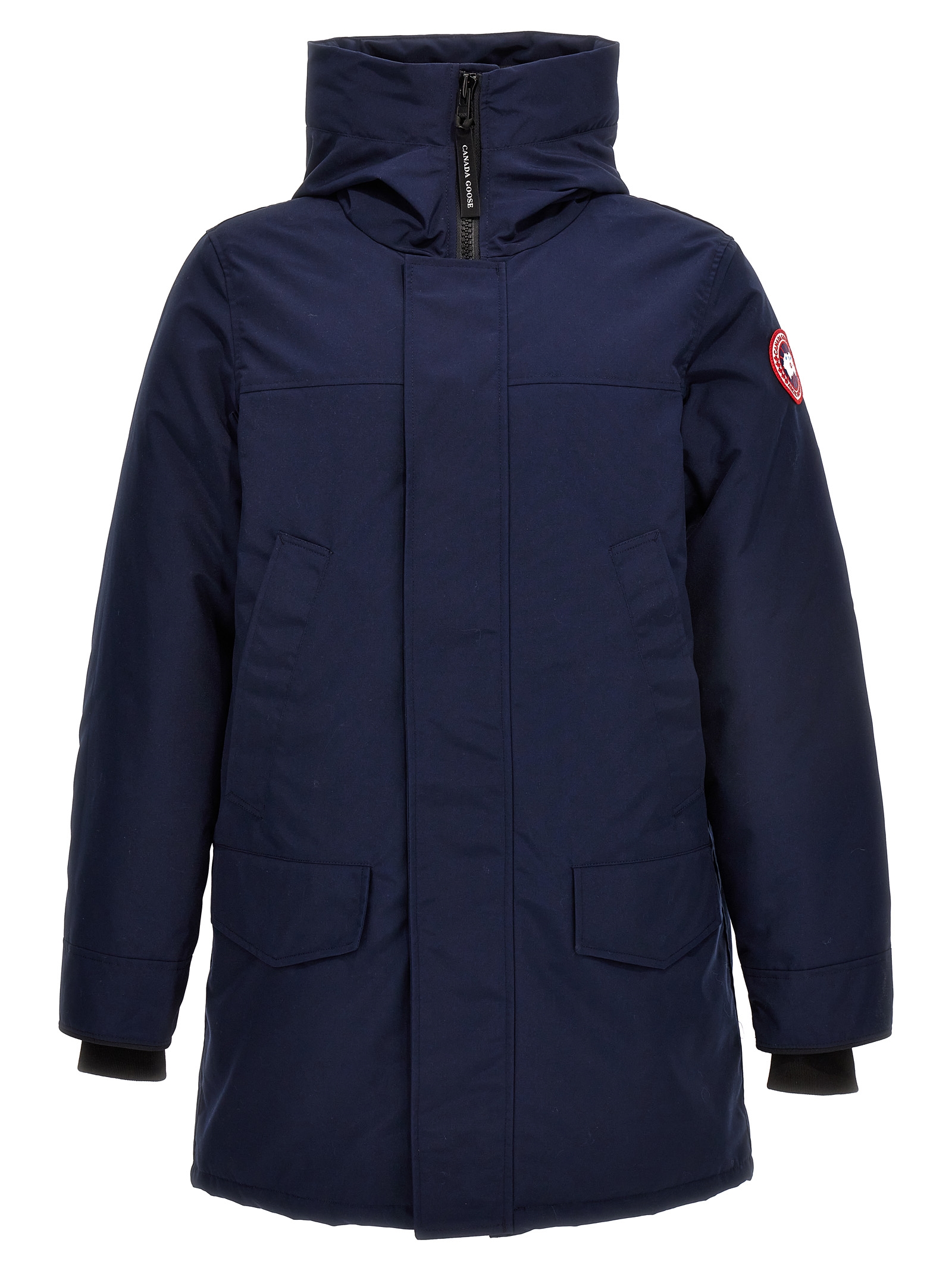 Blue Polyester Parka