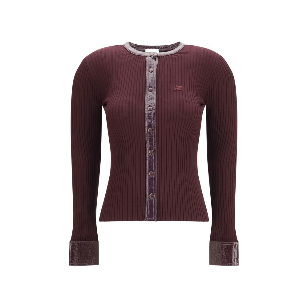 Bordeaux Viscose Cardigan