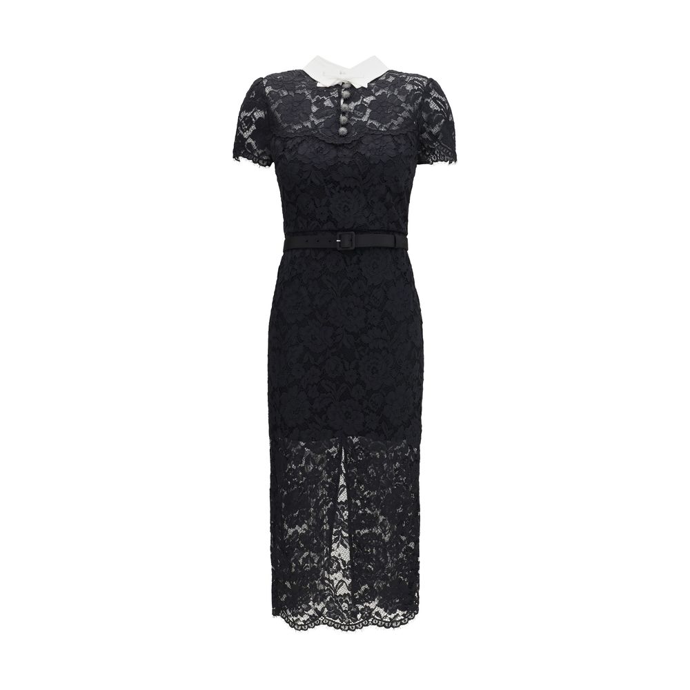 Black Polyester Casual Dress