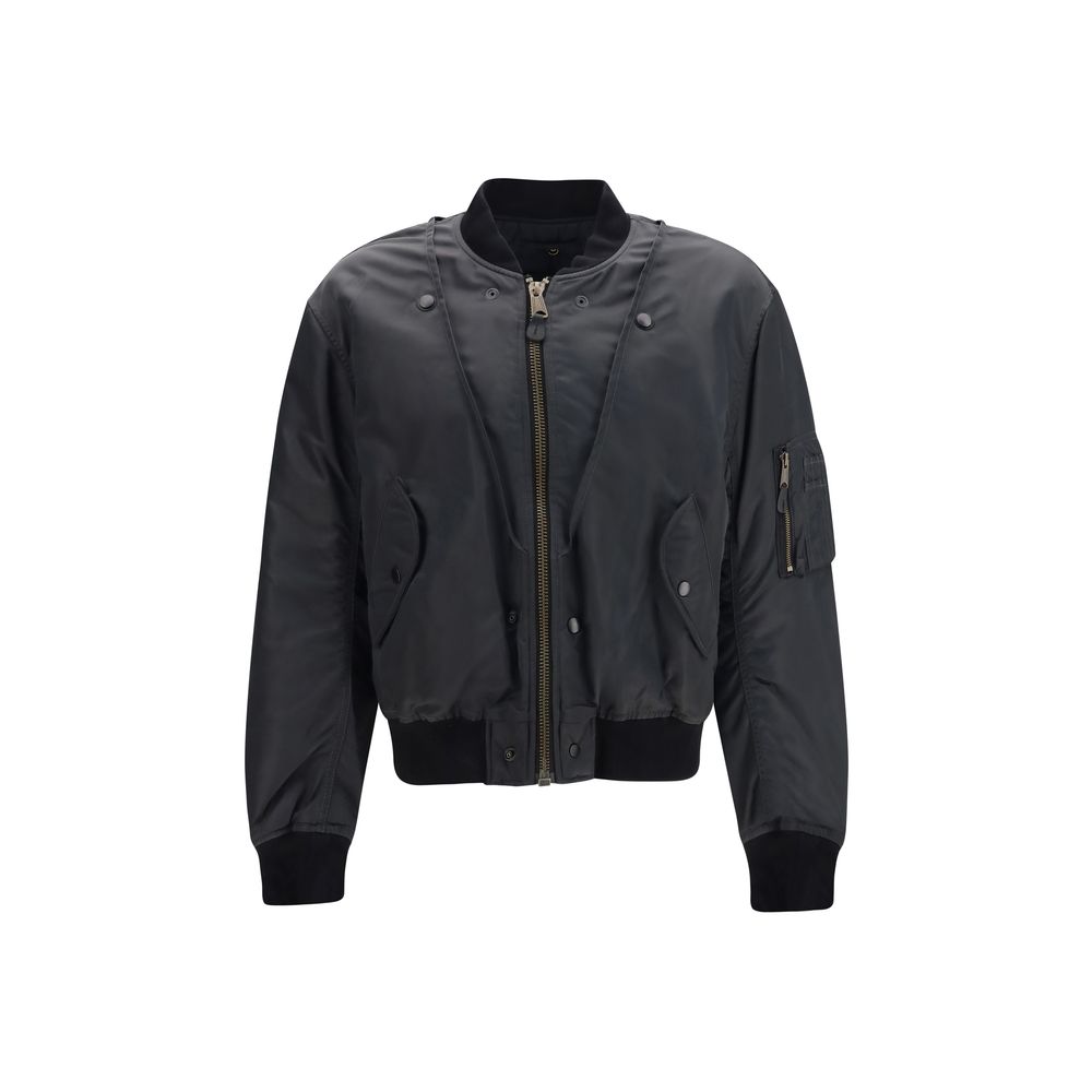 Gray Polyamide Bomber