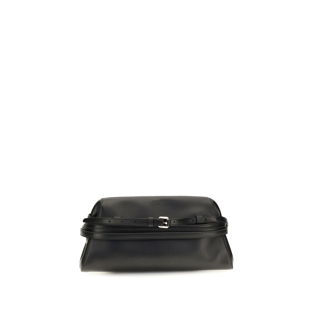 Black Goatskin Clutch Bag
