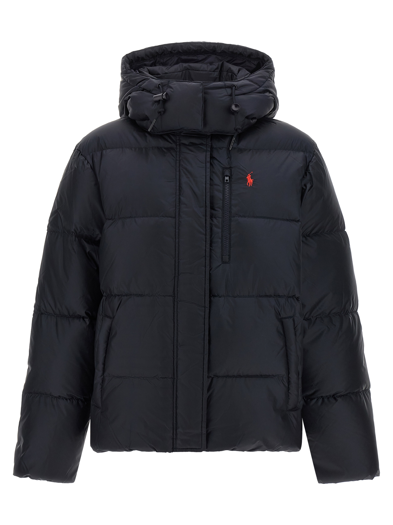 Blue Nylon Full-Length Jacket
