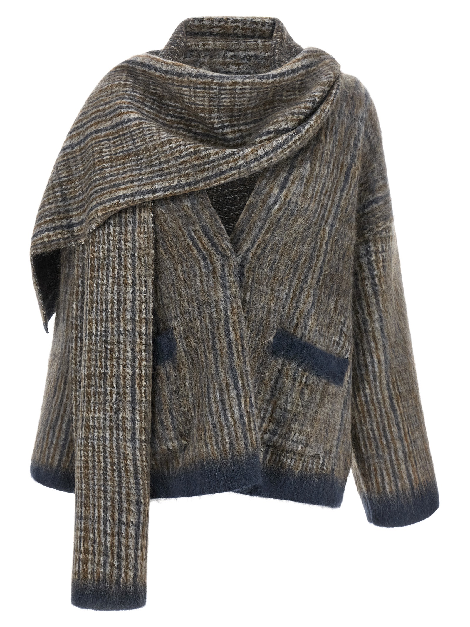 Gray Wool Cardigan