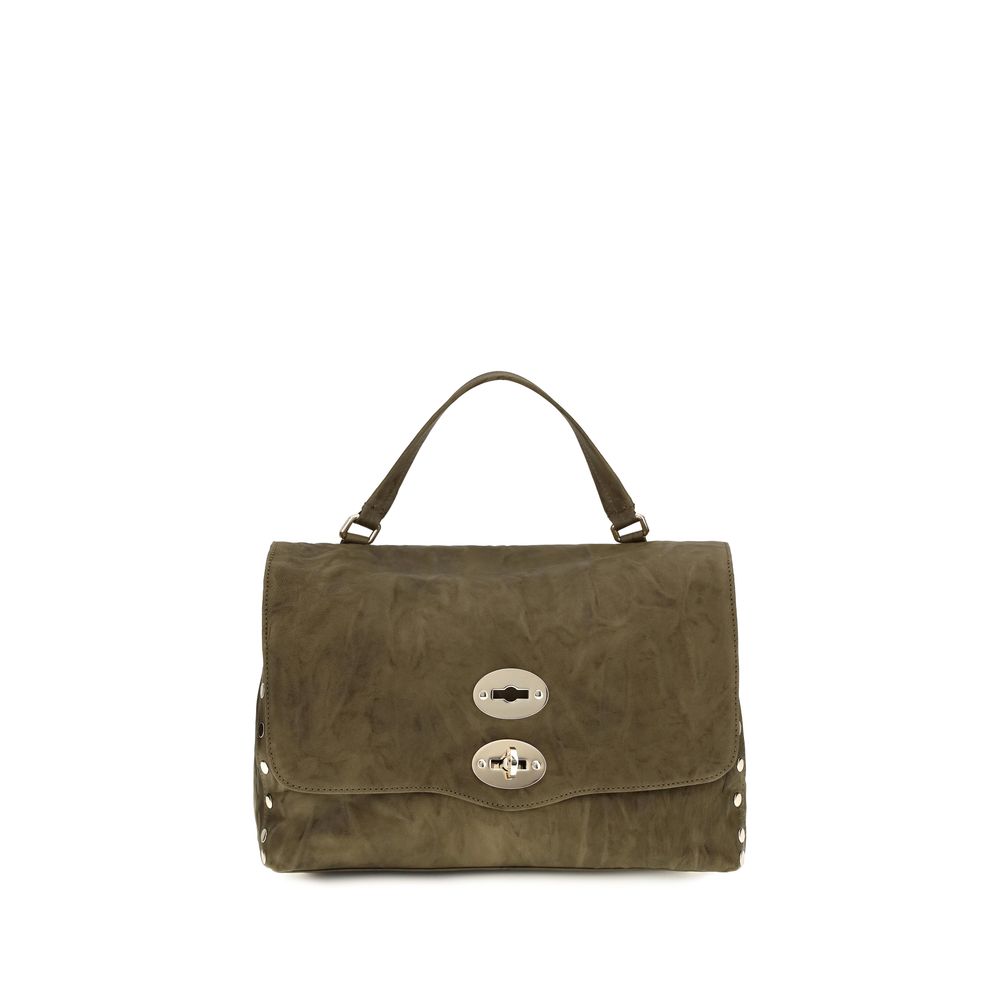 Brown Suede Leather Handbag