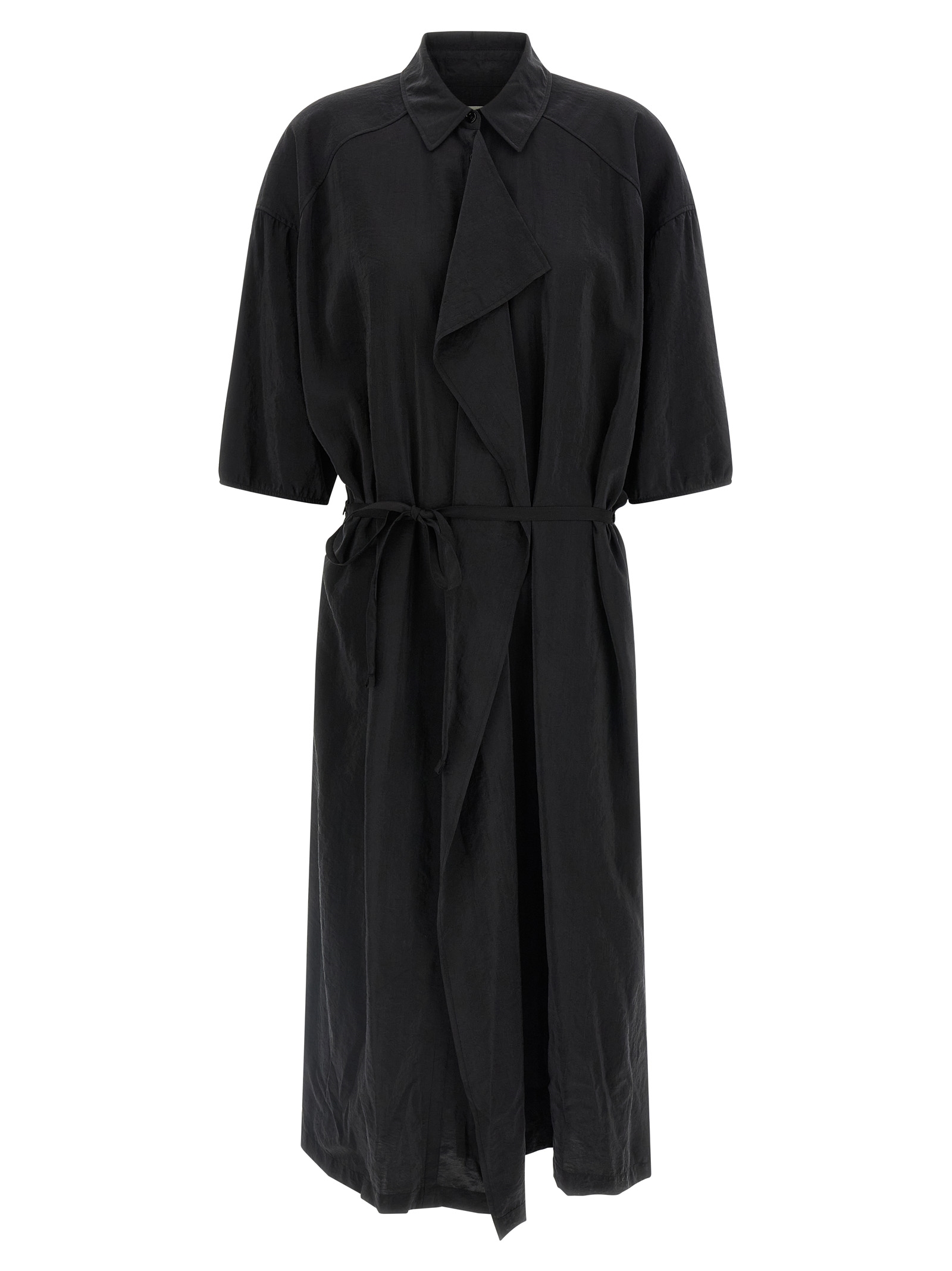 Black Silk Midi Dress