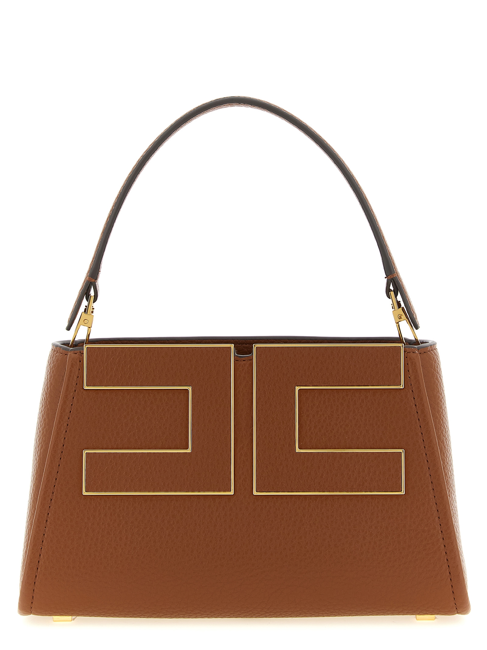 Brown Polyester Handbag