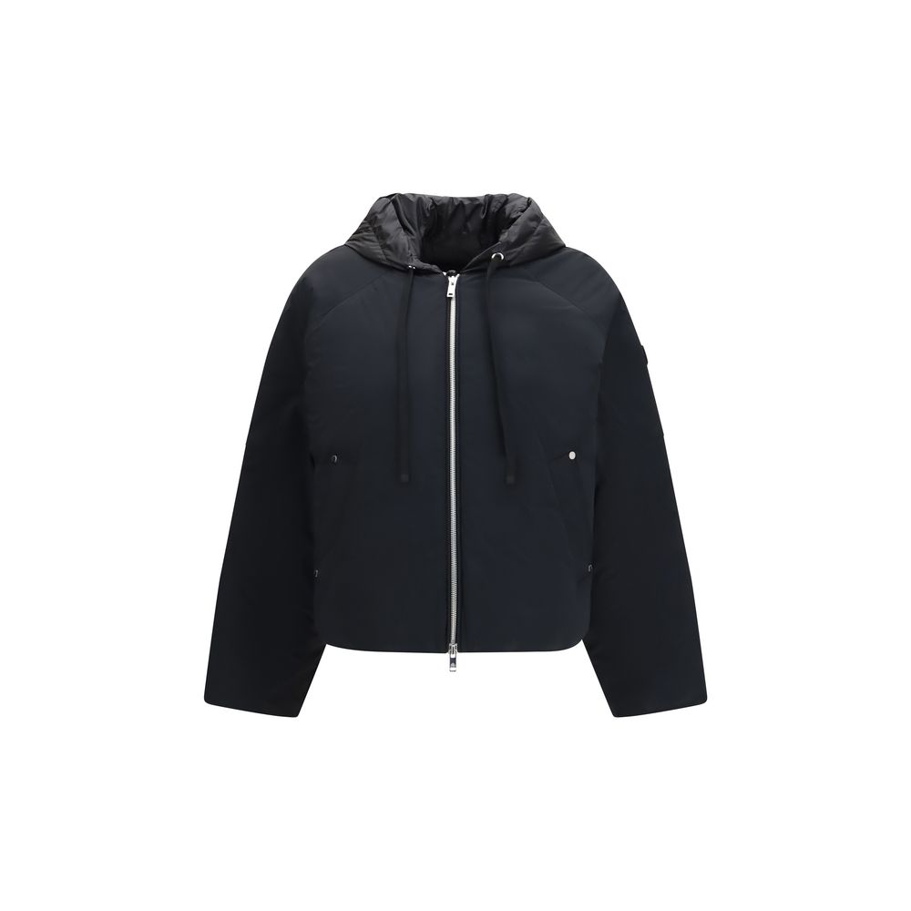 Black Nylon Bomber