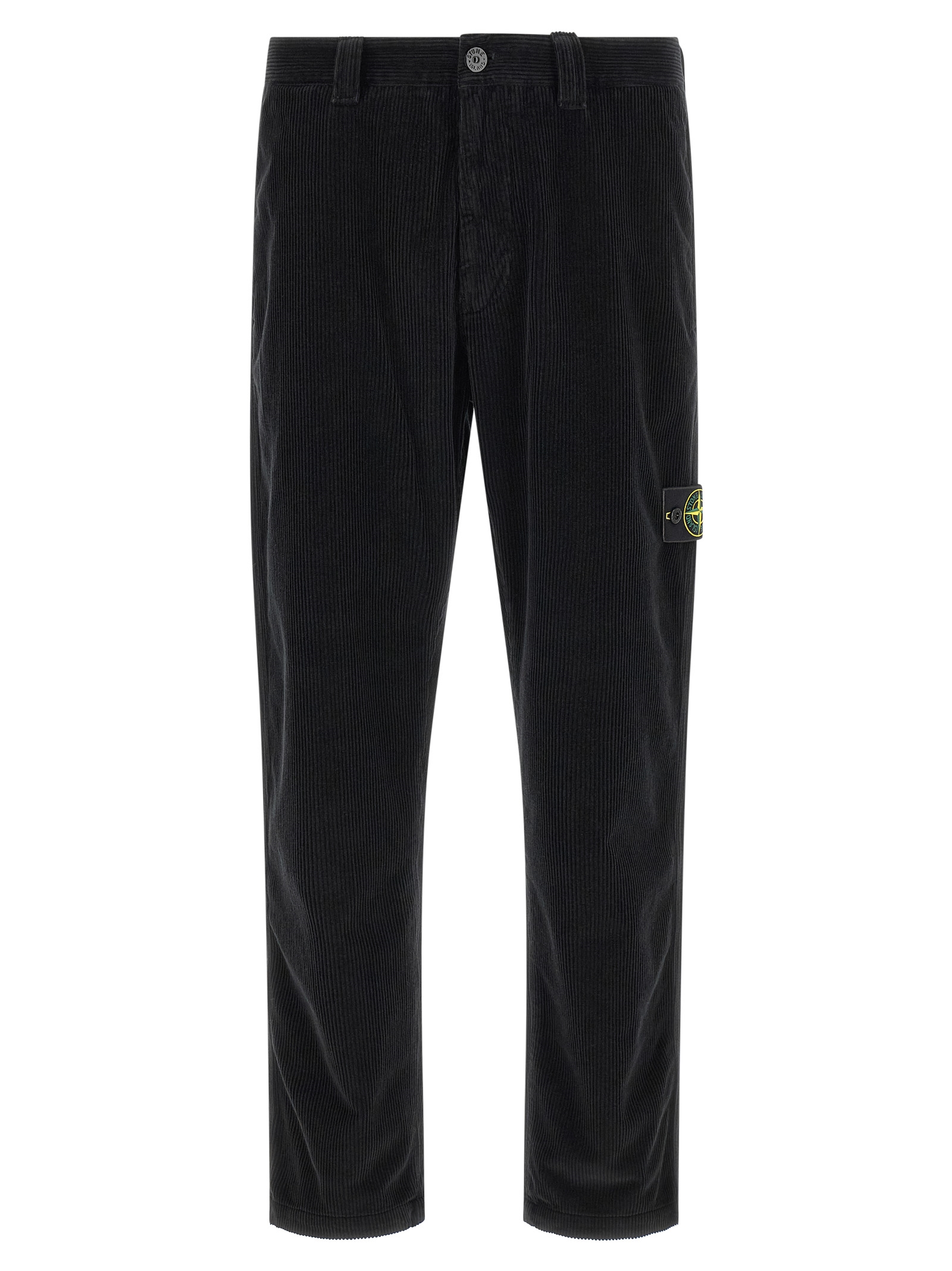 Black Cotton Casual Pants