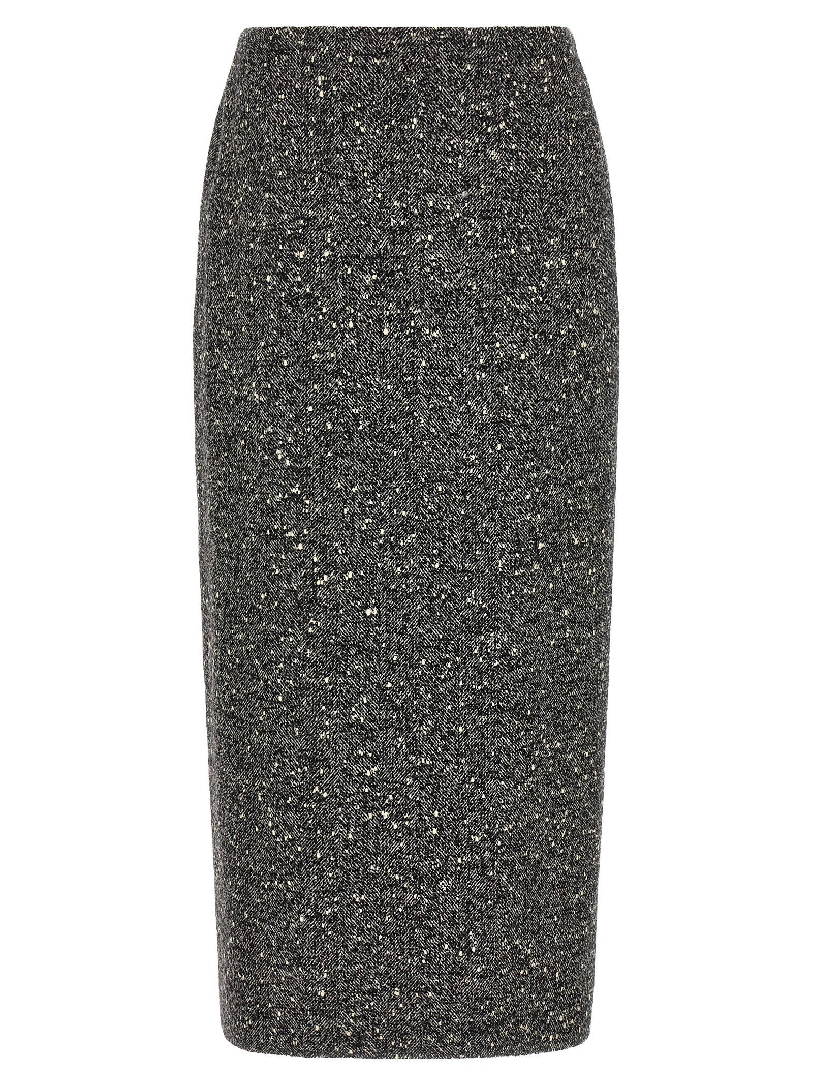 Valentino Garavani Bicolor Virgin Wool Midi Women's Skirt