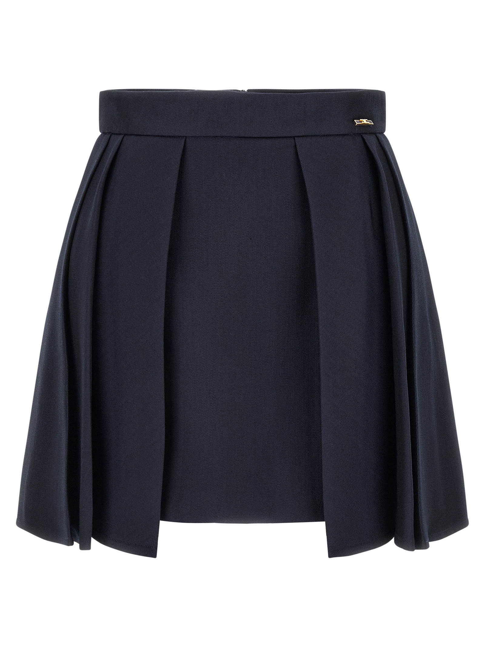 Blue Virgin Wool Long Skirt
