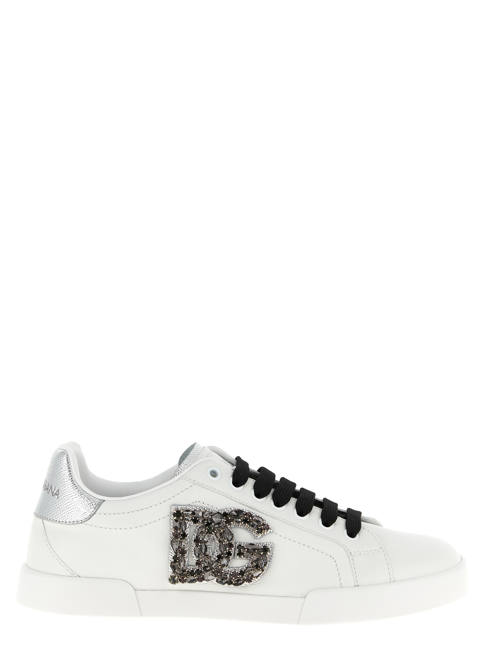 Silver Calfskin Low Top Sneakers