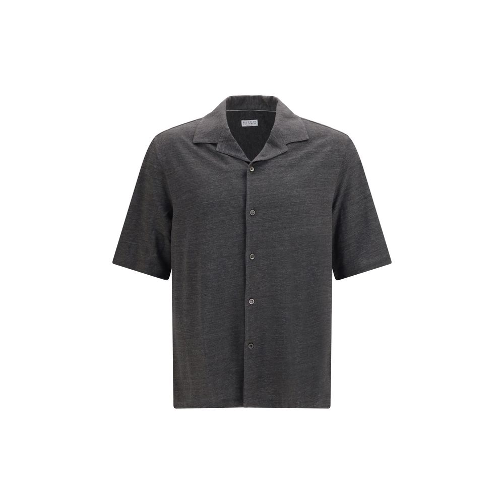 Gray Linen Shortsleeve Shirt