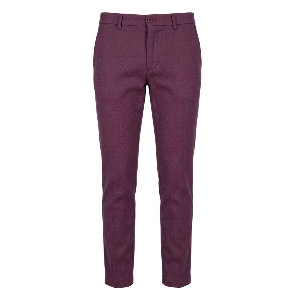 Red Cotton Men Pants