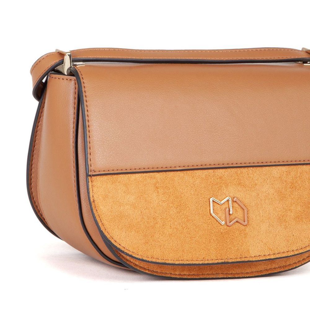 Black Polyester Crossbody Bag