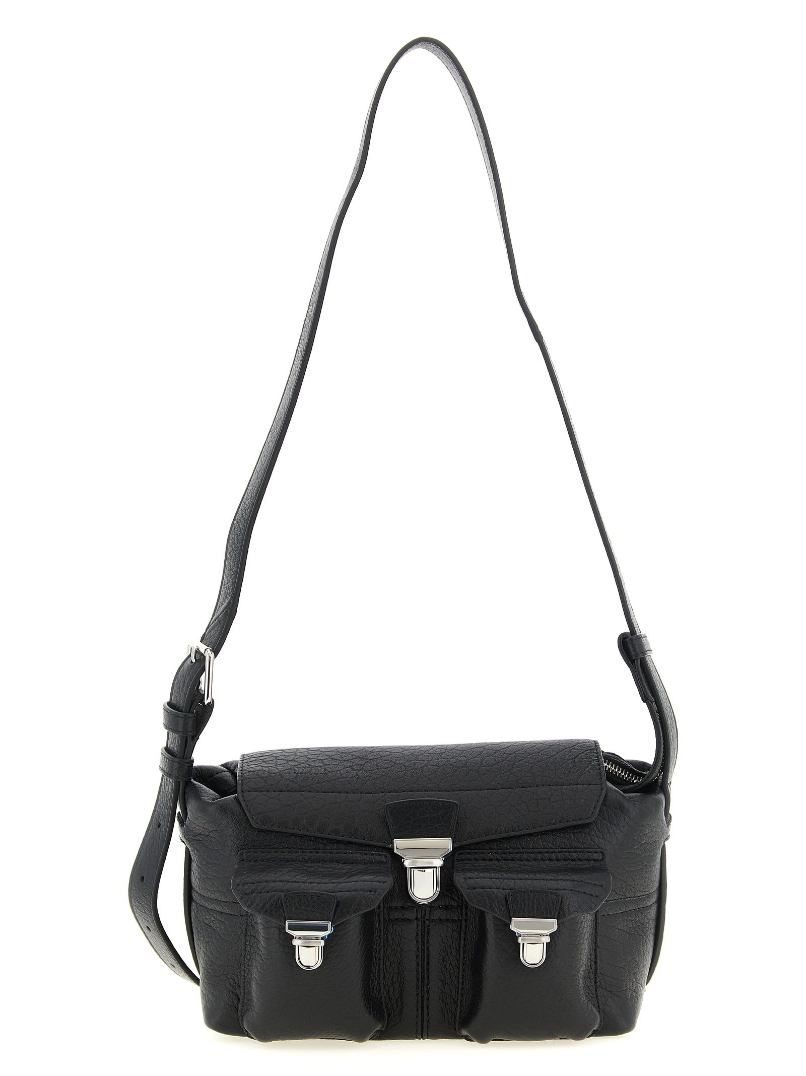 Black Calfskin Crossbody Bag