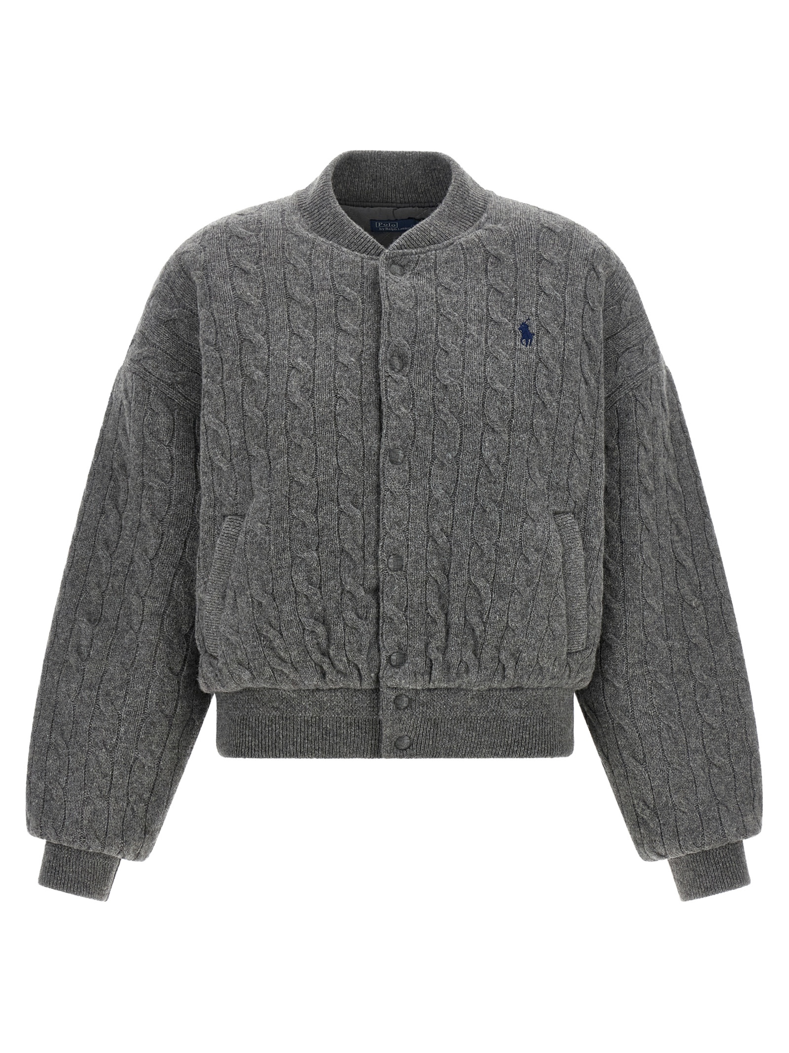 Gray Wool Bomber