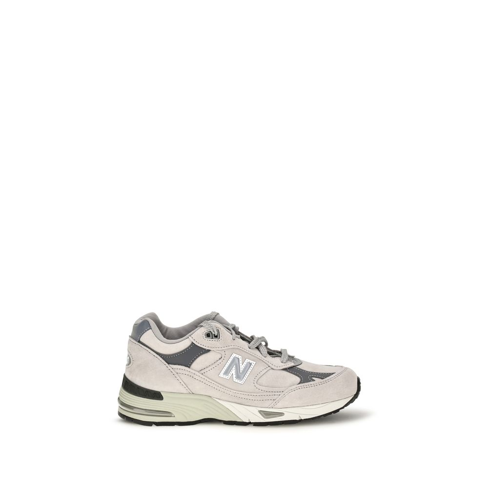 Gray Suede Leather Athletic Sneakers