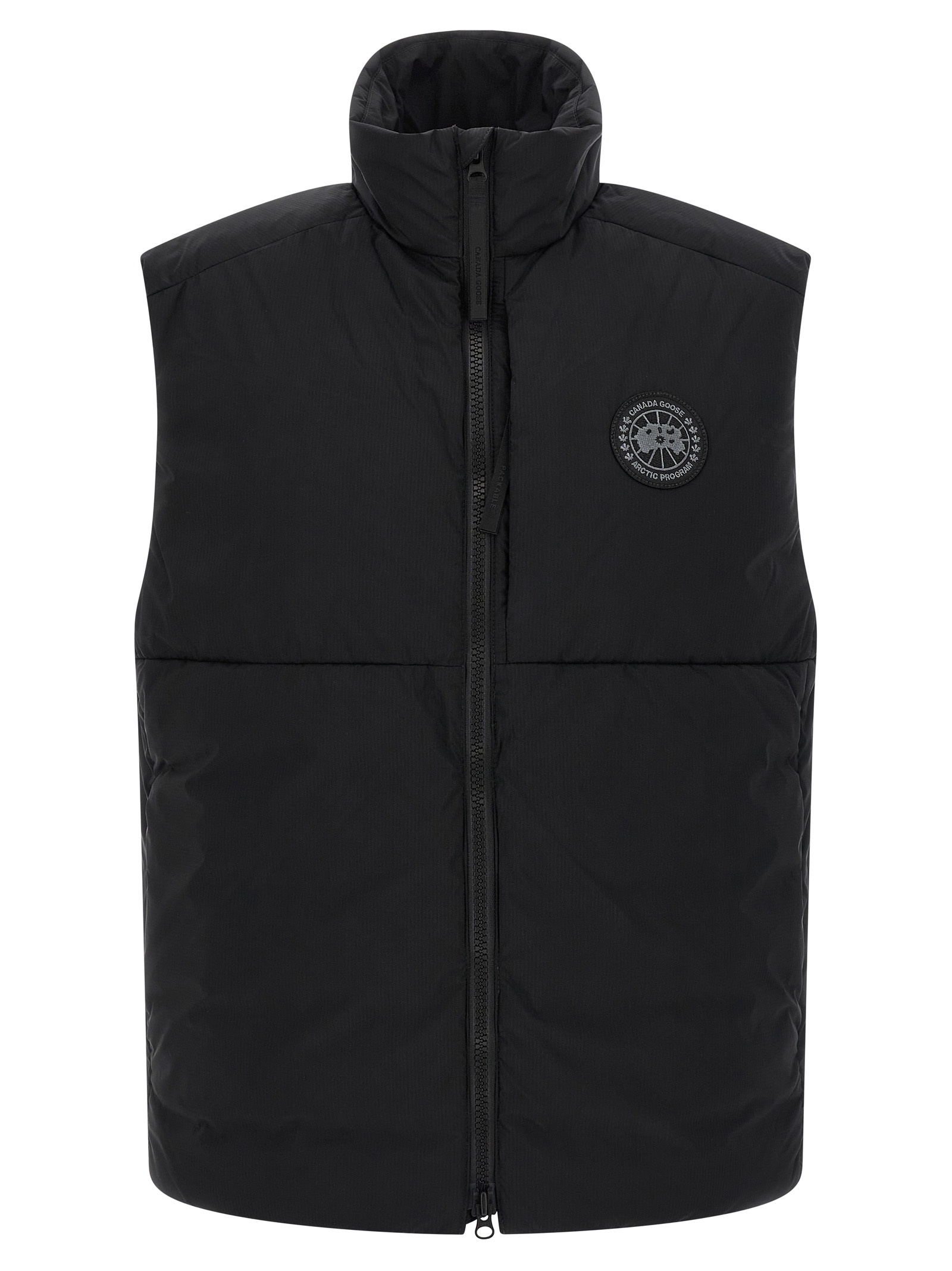 Black Polyamide Sleeveless Jacket