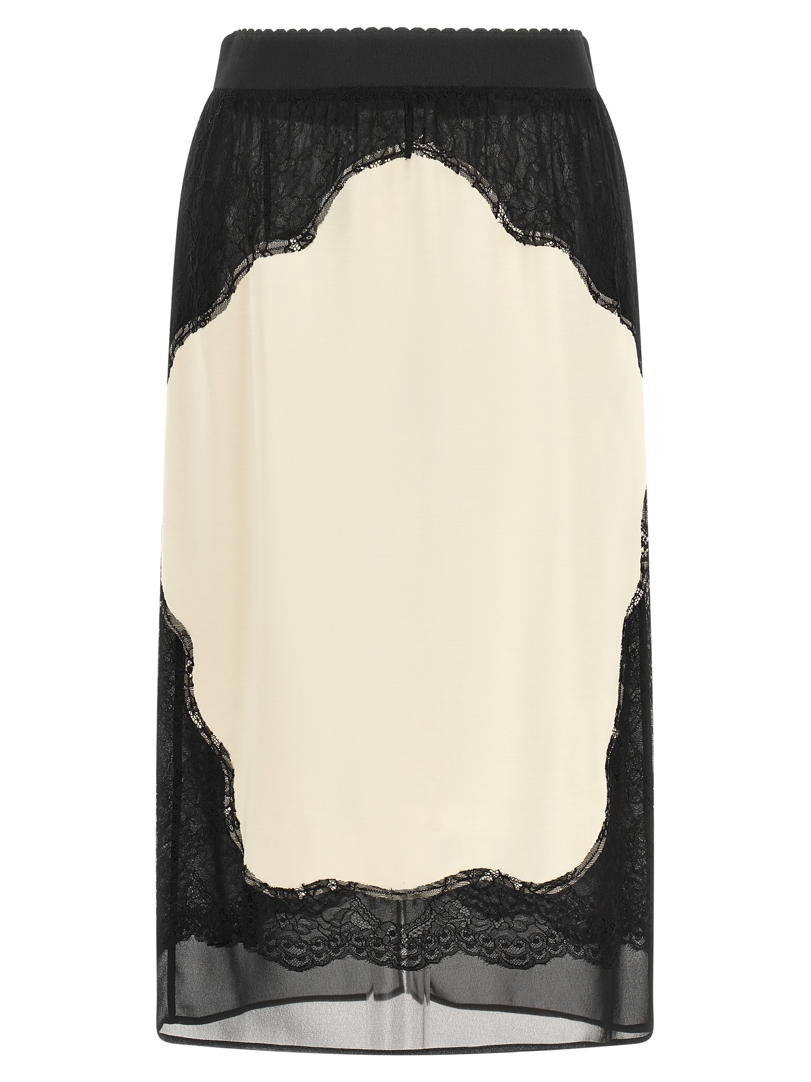 Bicolor Viscose Midi Skirt