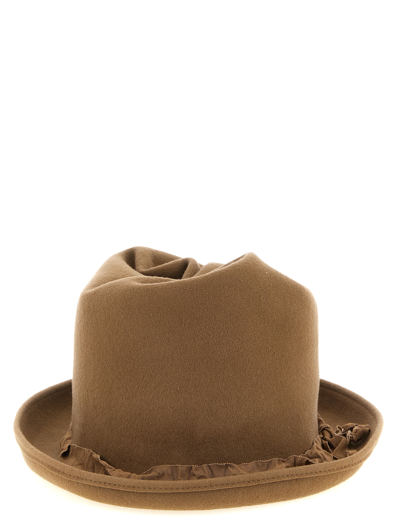 Beige Wool Fedora
