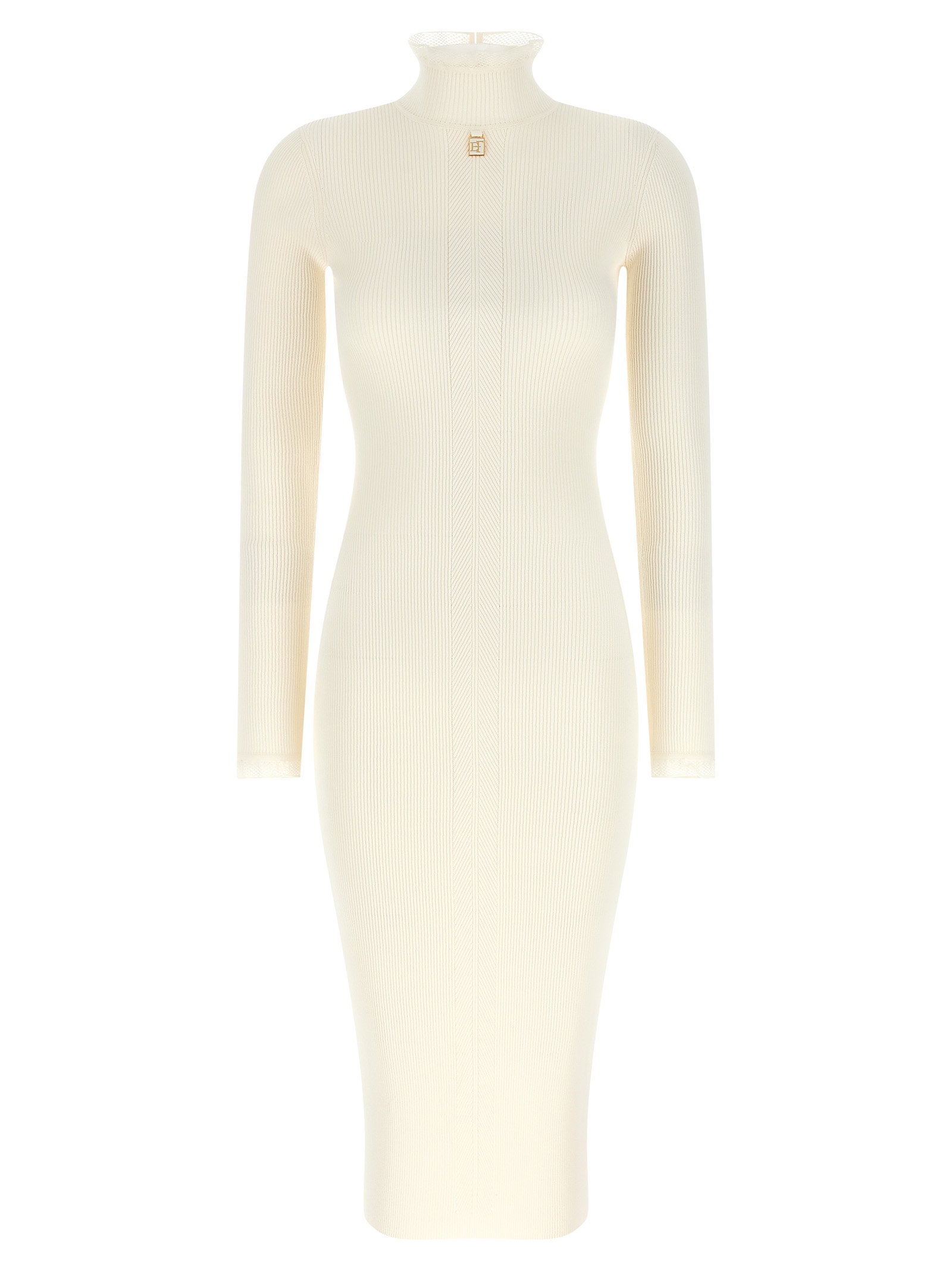 White Viscose Midi Dress