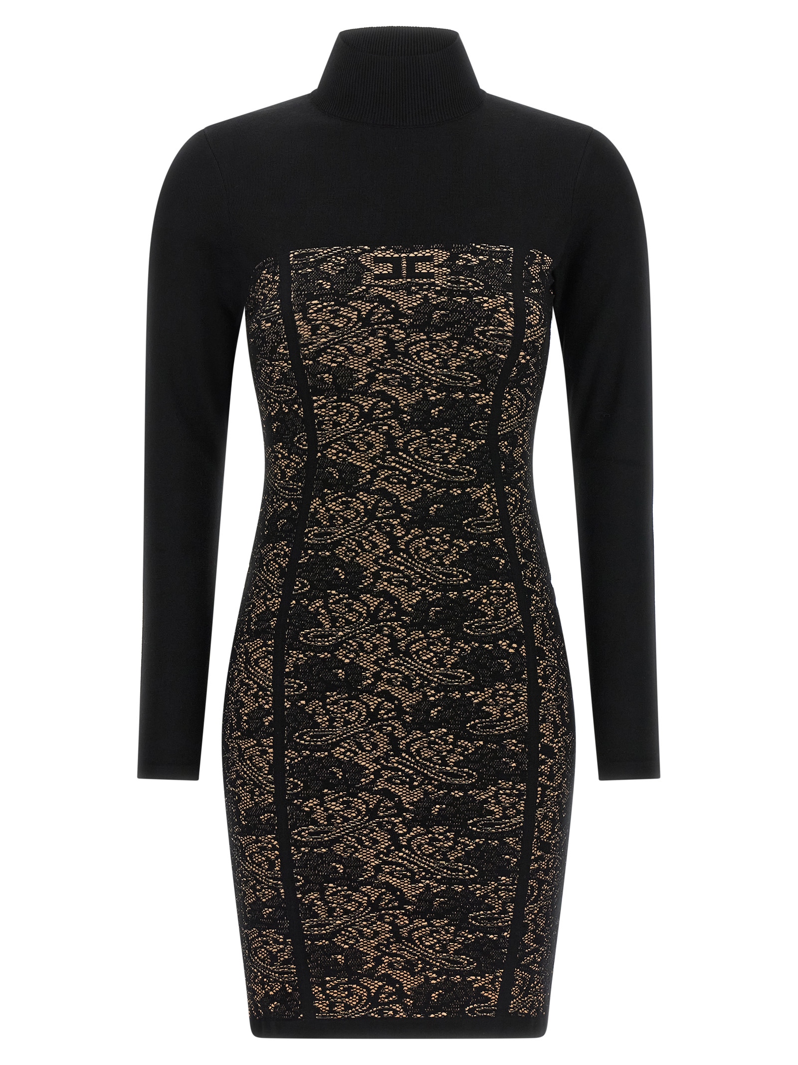 Black Viscose Short Dress