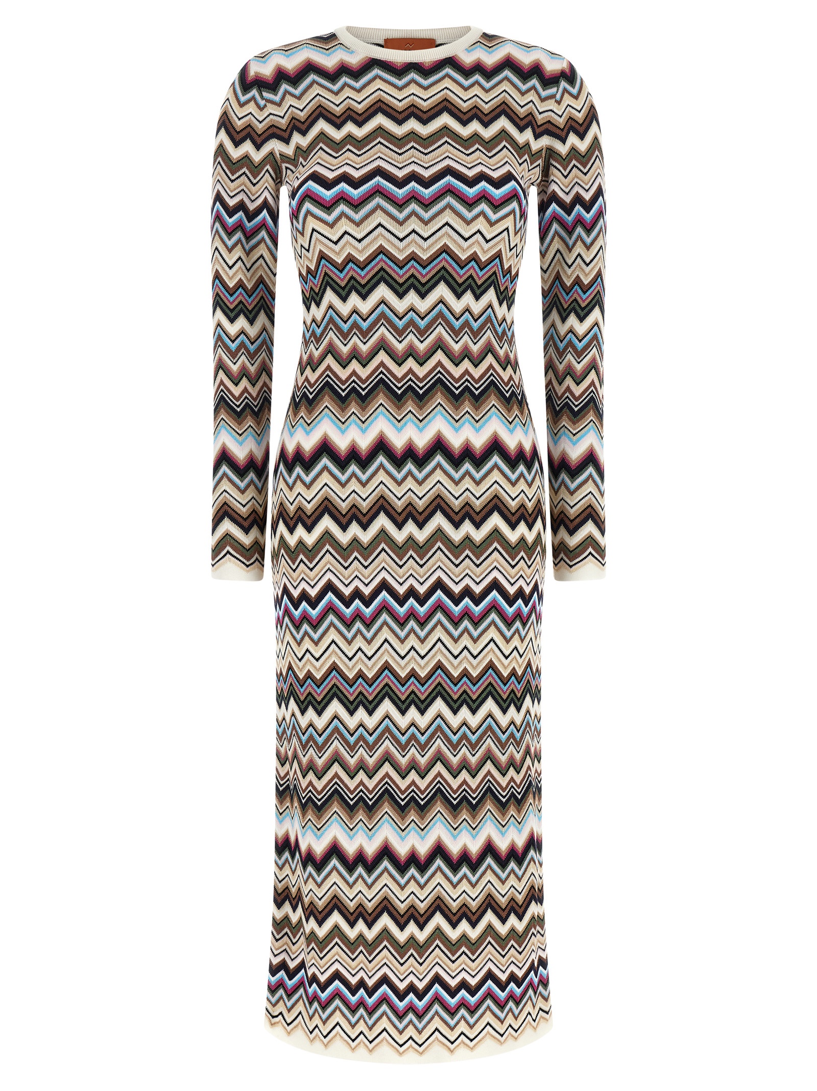 Multicolor Viscose Midi Dress