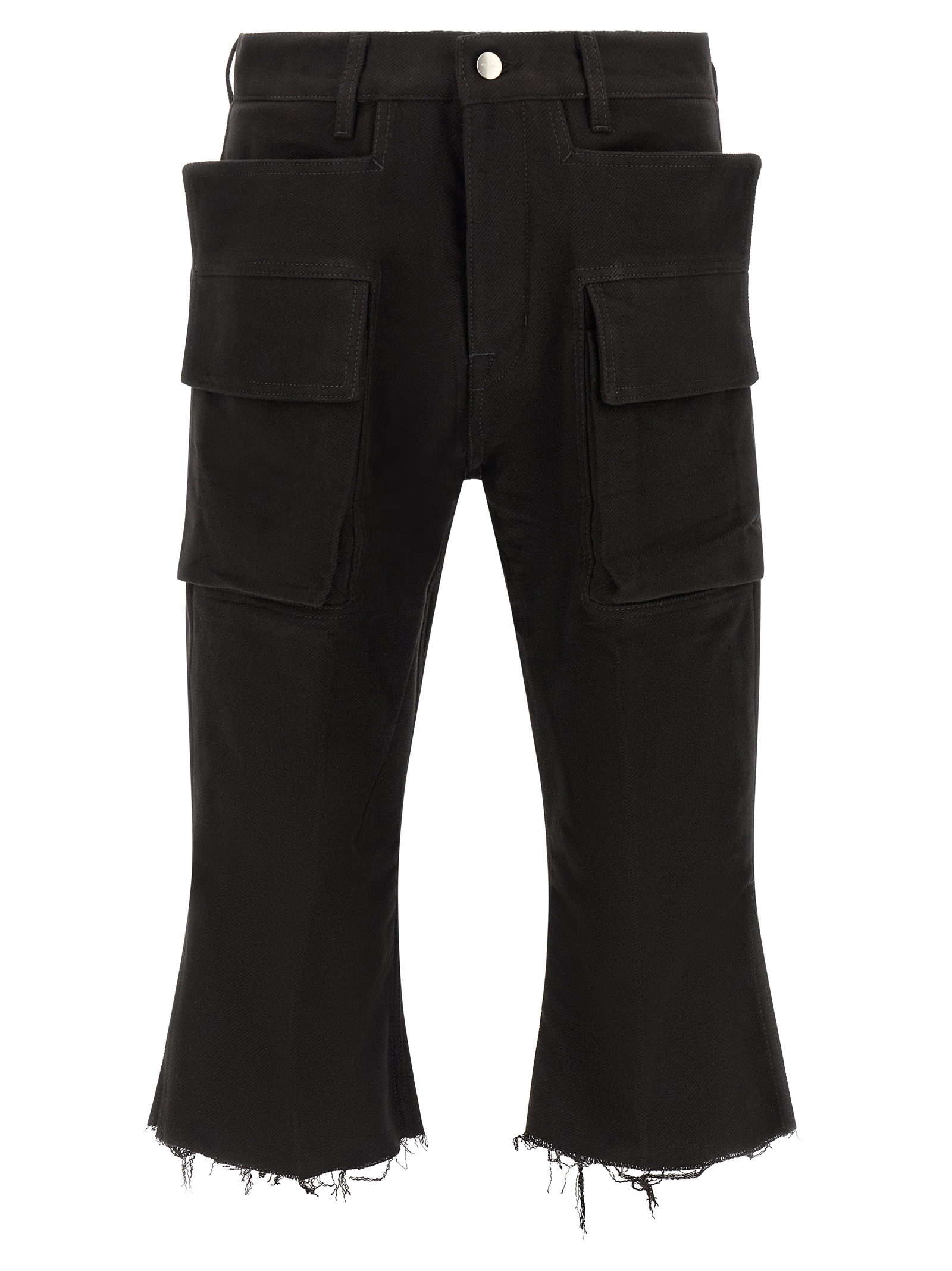 Black Cotton Cargo Pants