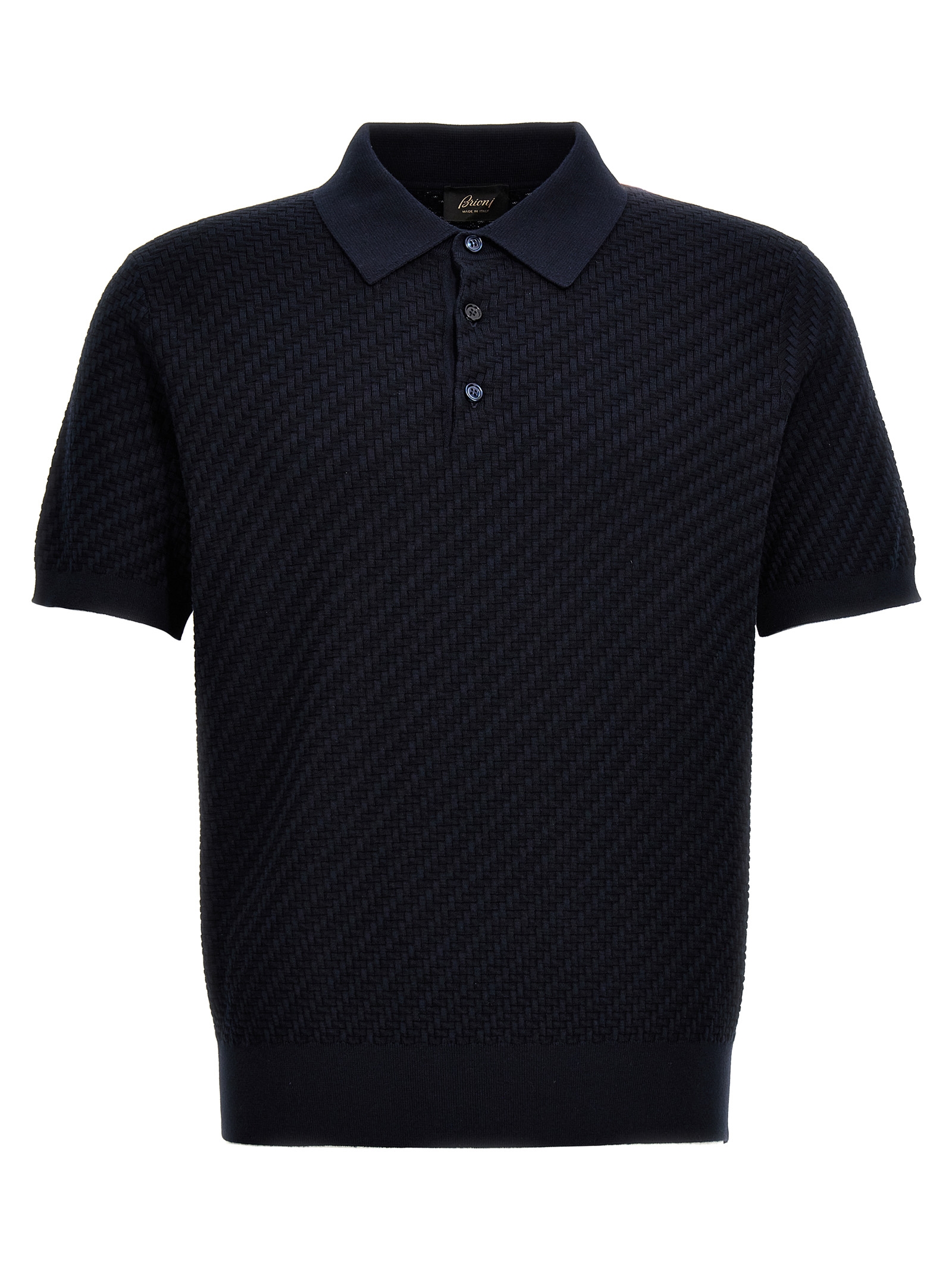 Blue Cotton Polo Shirt