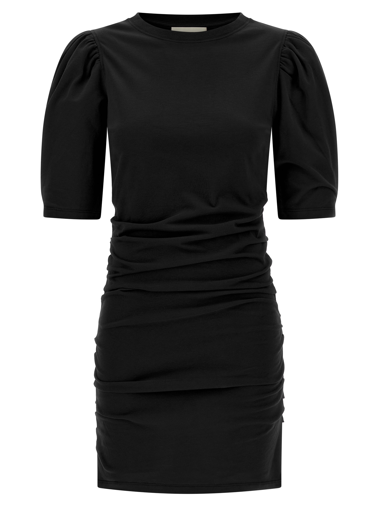 Black Cotton Short Dress