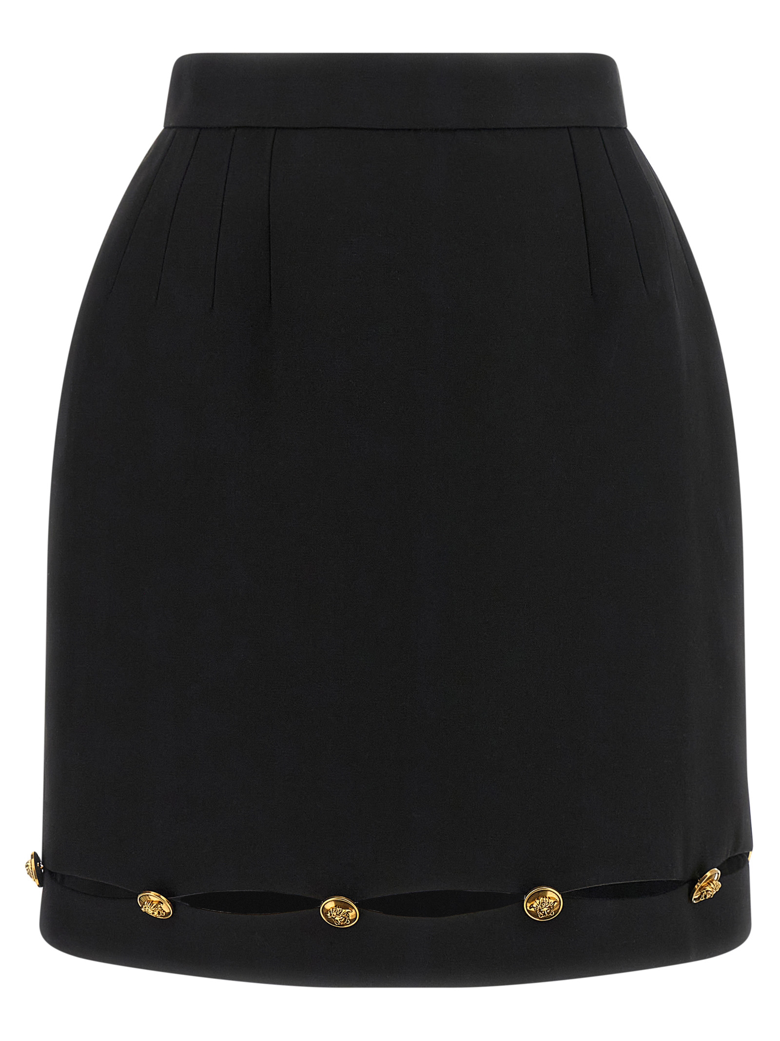 Black Virgin Wool Long Skirt