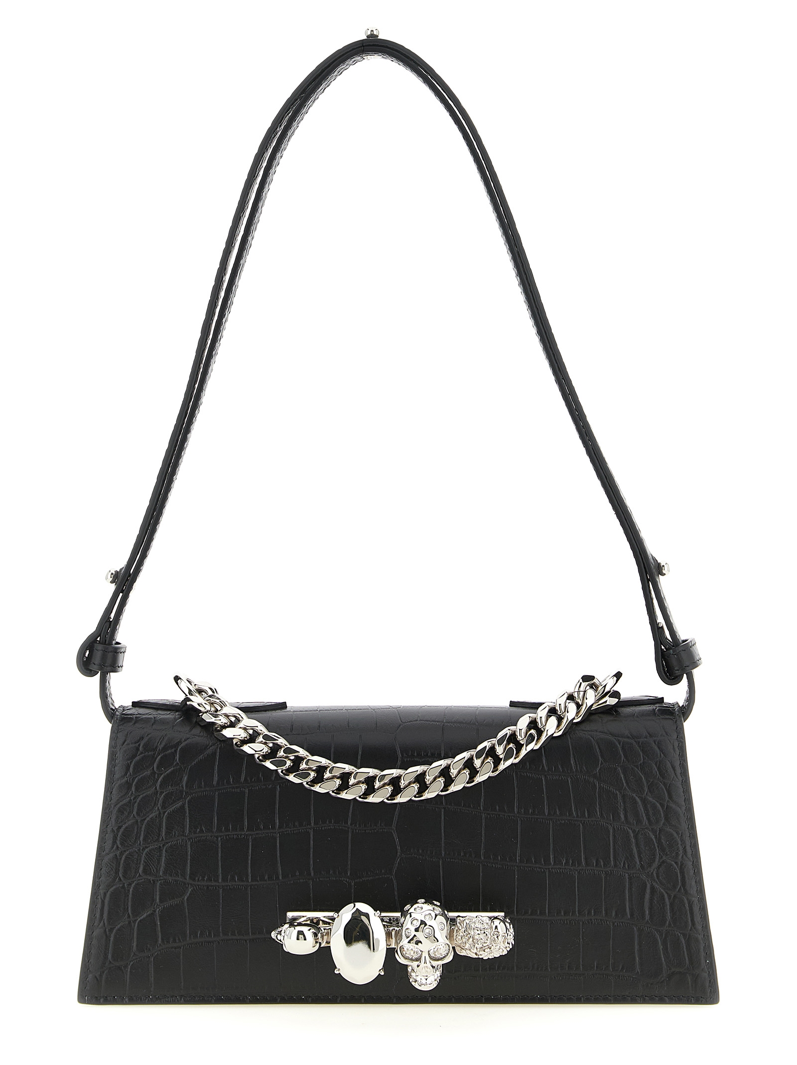 Black Calfskin Shoulder Bag