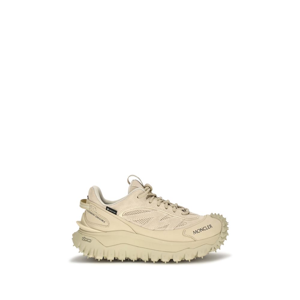 Beige Calf Leather Bos Taurus Athletic Sneakers