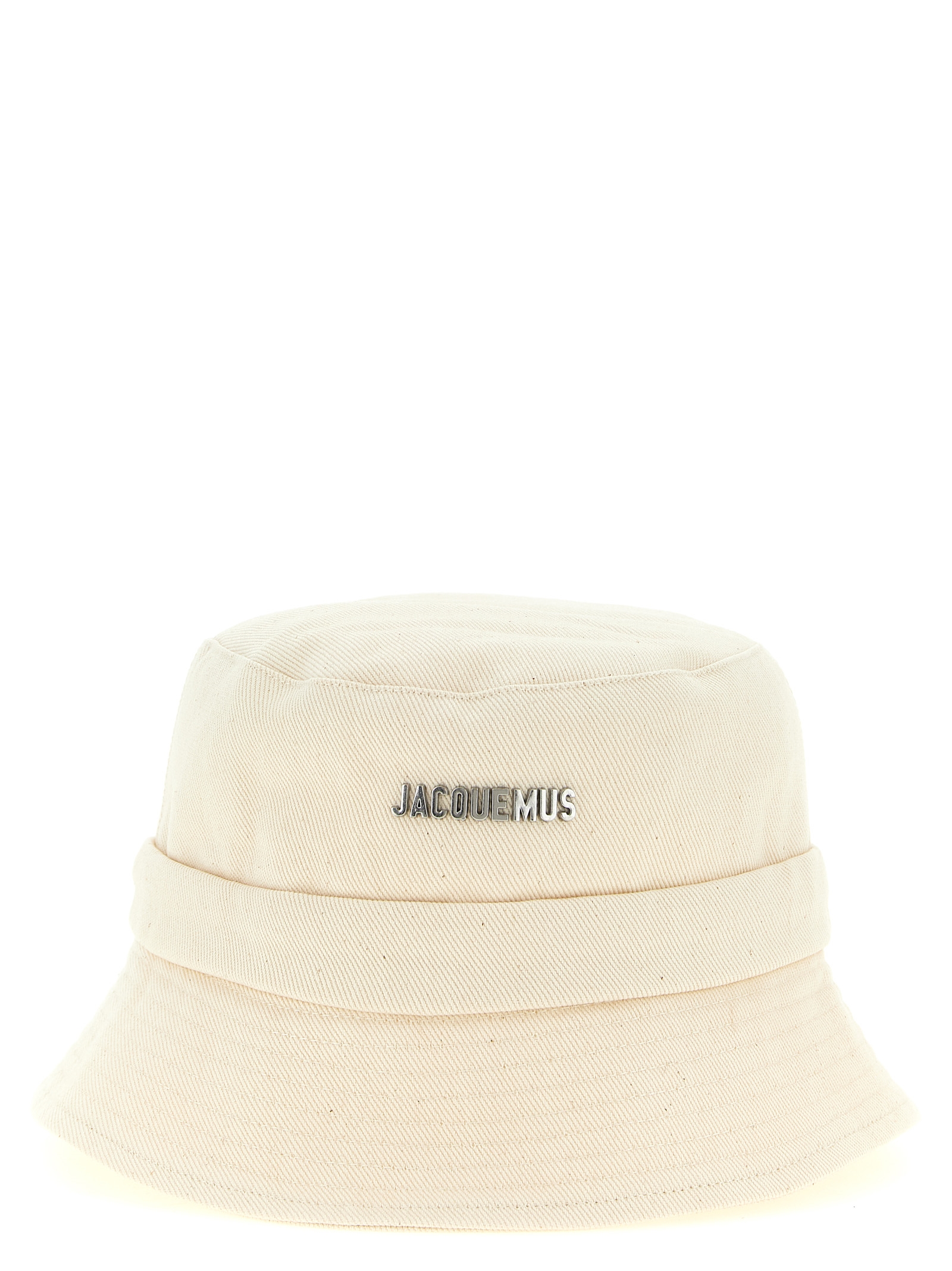 Beige Cotton Bucket Hat