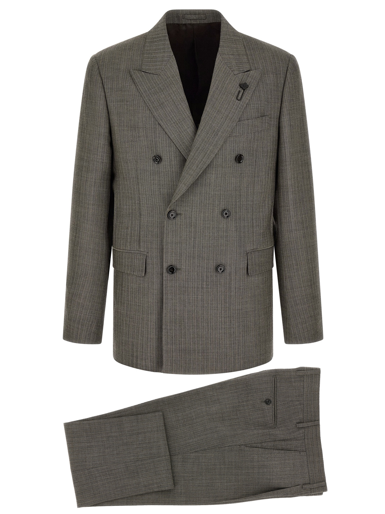Gray Virgin Wool Two-Piece Suit
