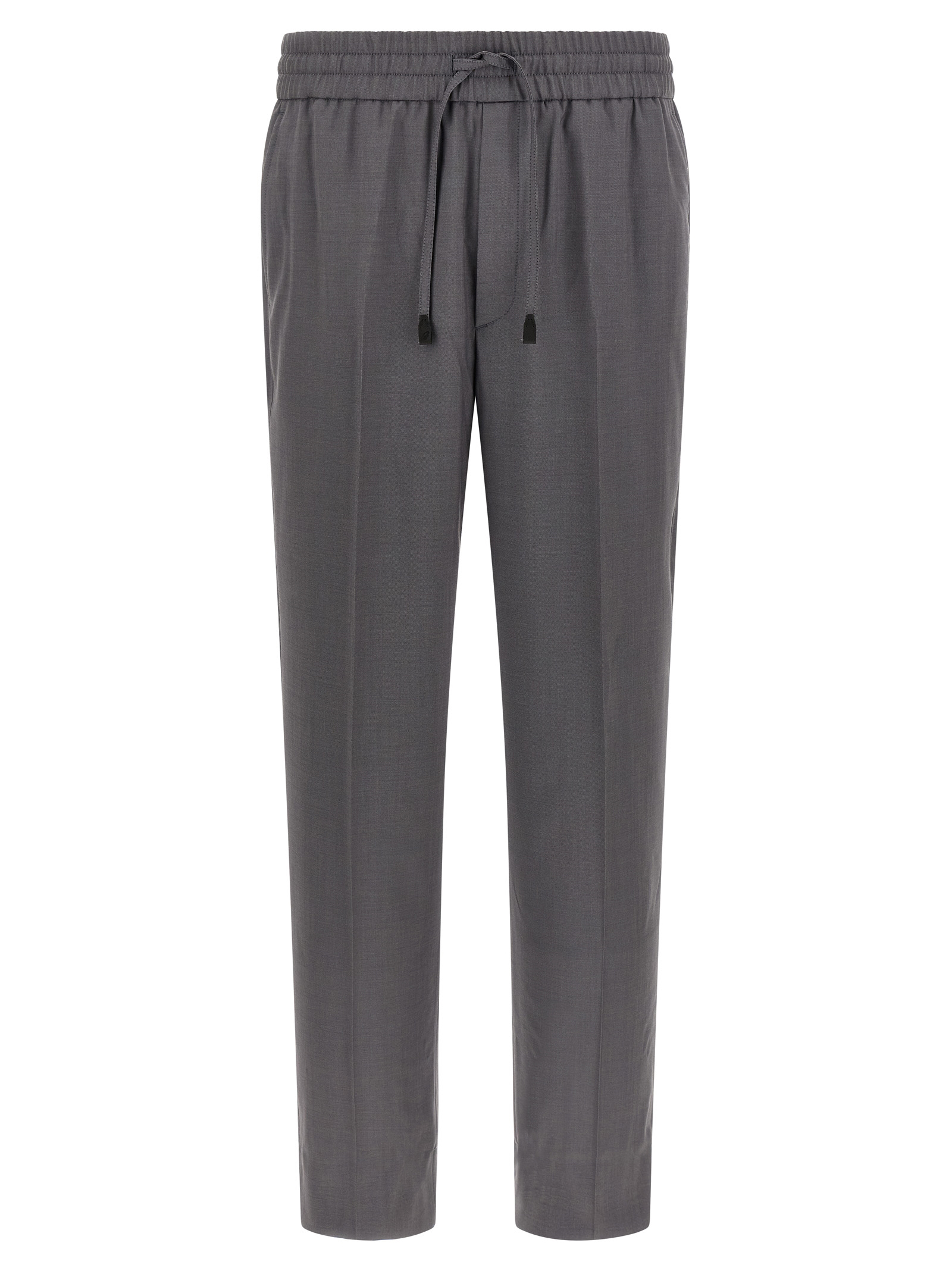 Gray Wool Casual Pants