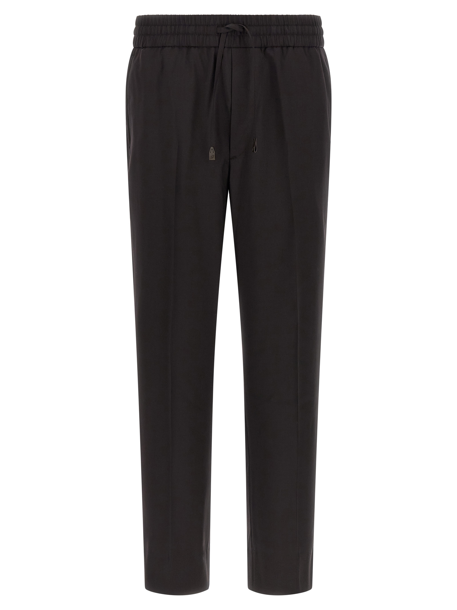 Brown Wool Casual Pants
