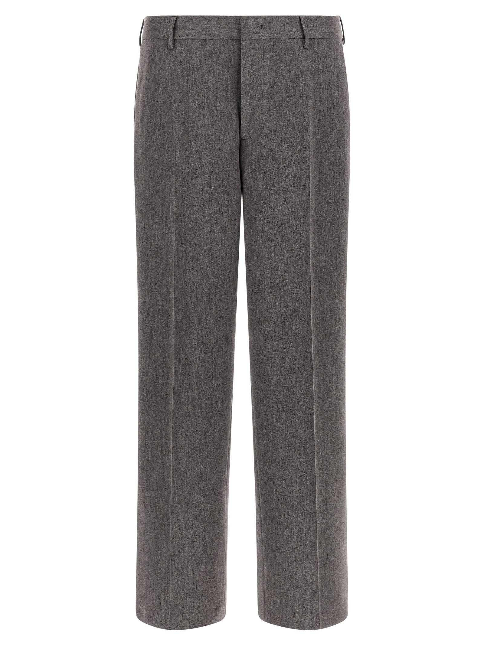 Brown Polyester Casual Pants