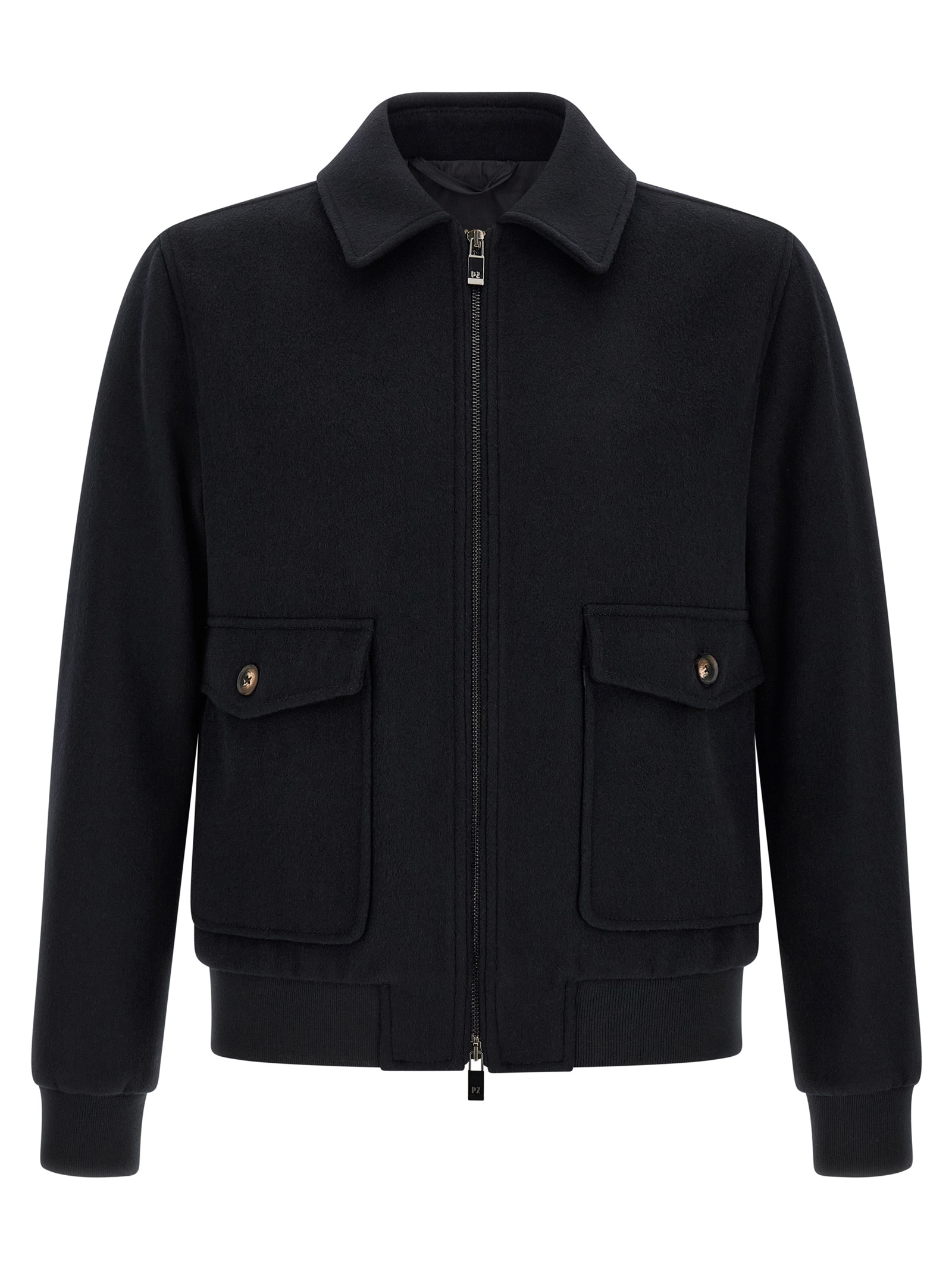 Black Wool Bomber