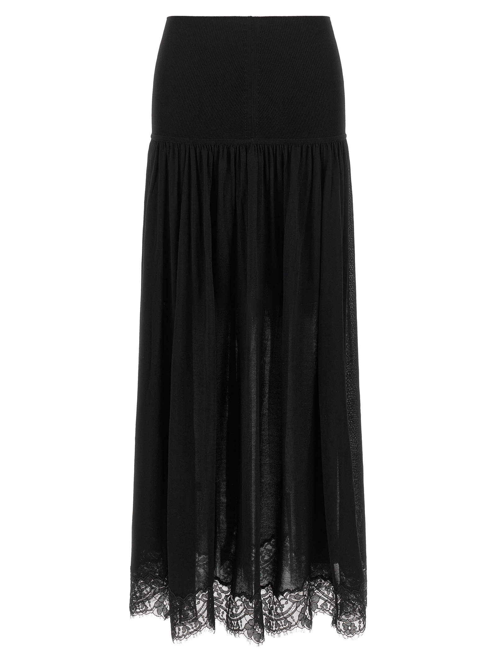 Black Lyocell Mini Skirt