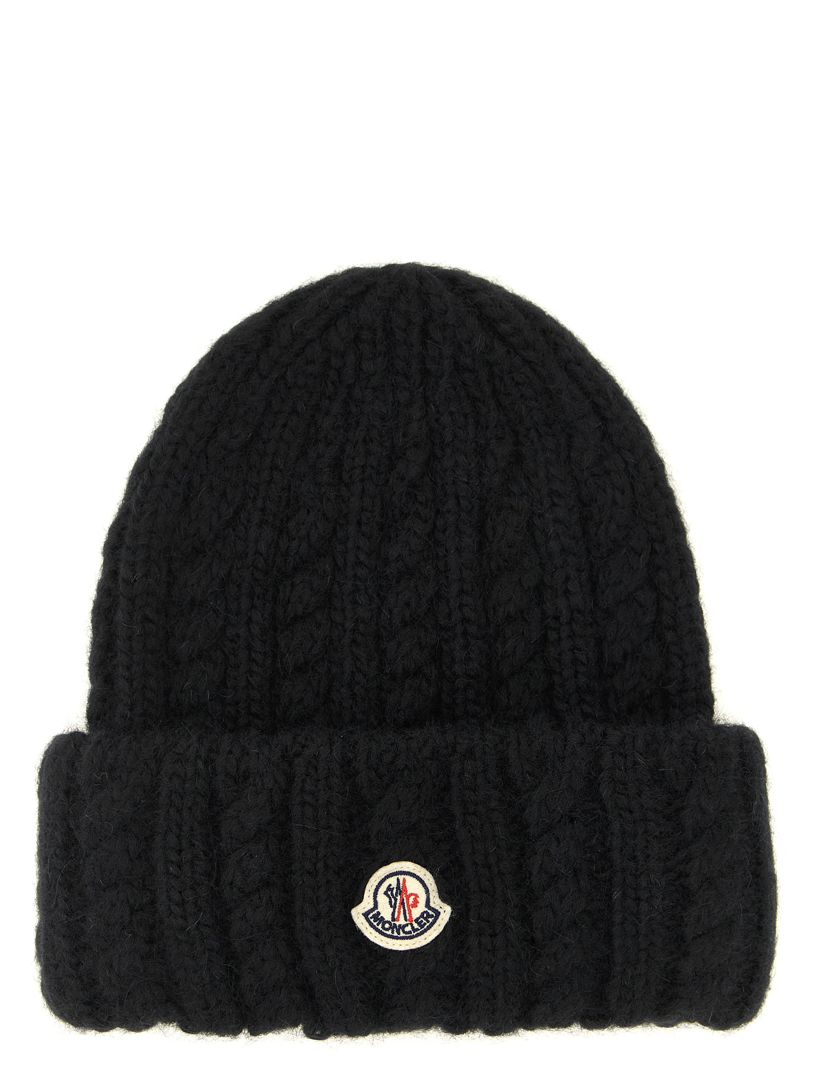 Black Alpaca Leather Beanie