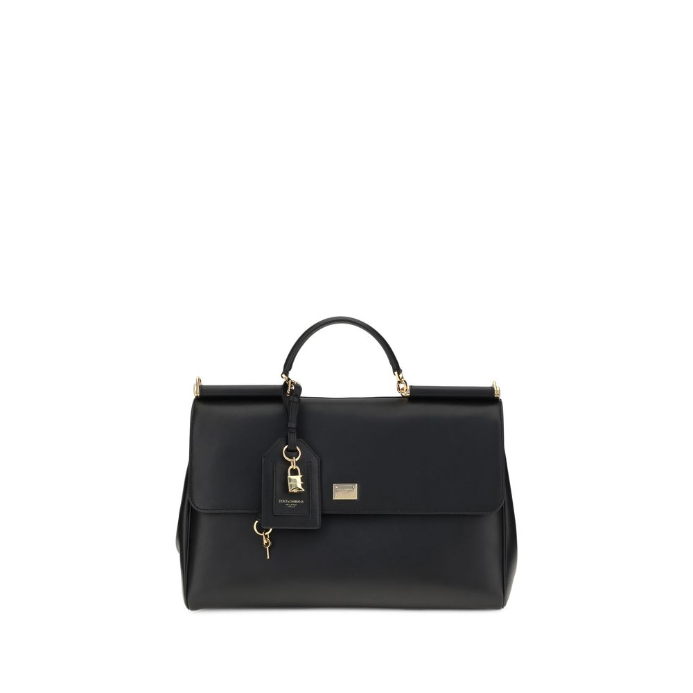 Dolce & Gabbana Black Calf Leather Bos Taurus Shoulder Women's Bag