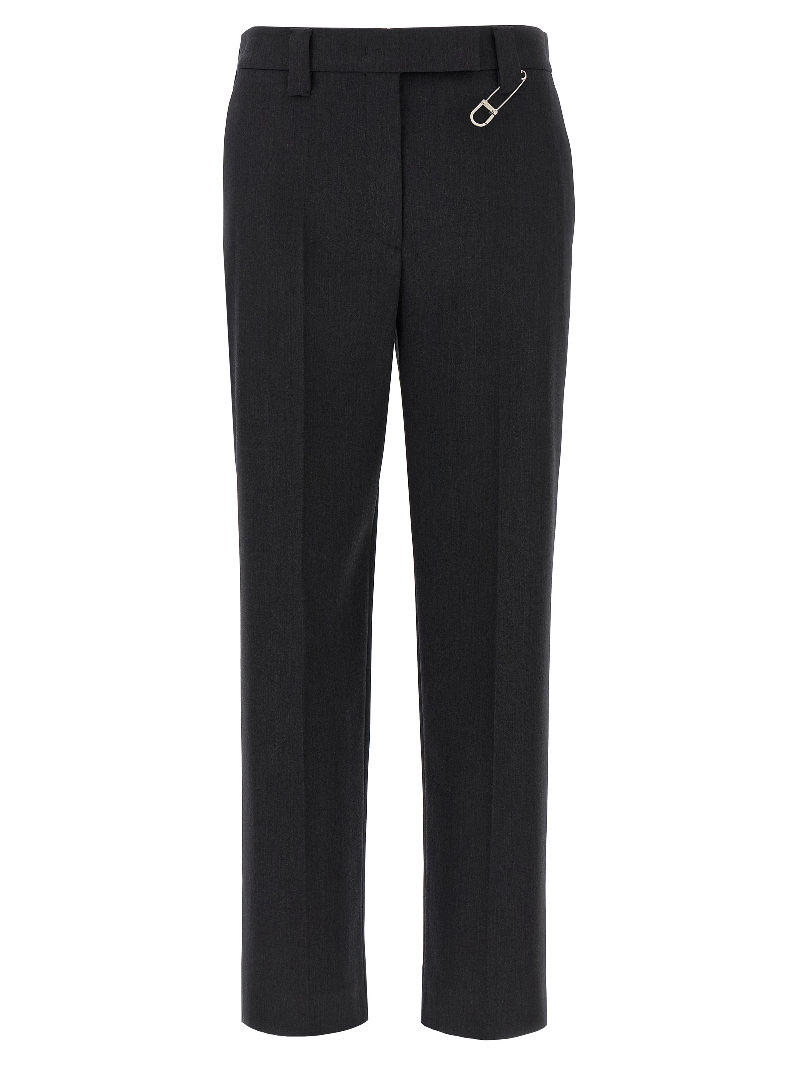 Gray Virgin Wool Dress Pants