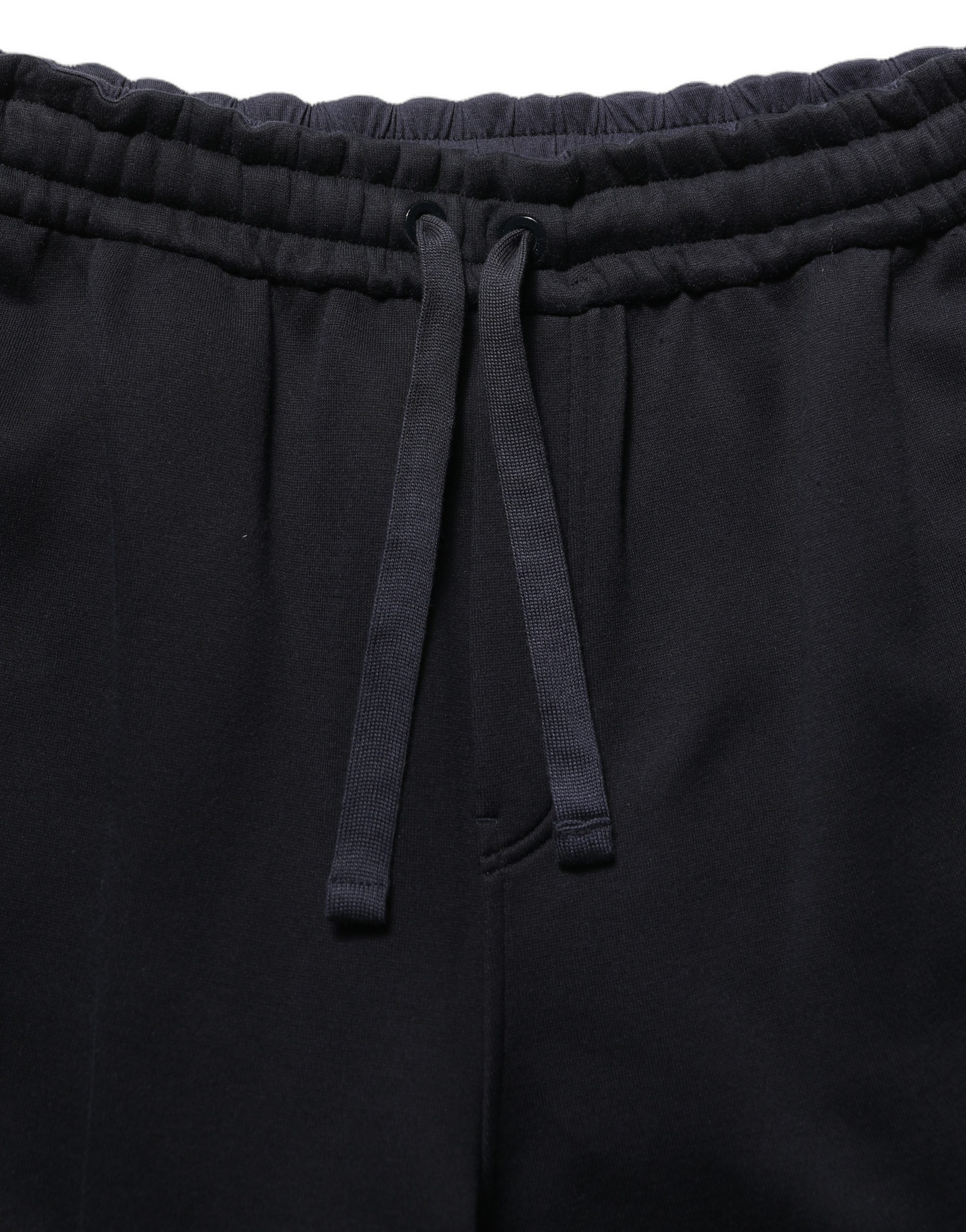 Dark Blue Relaxed Wide Leg Men Jogger Pants