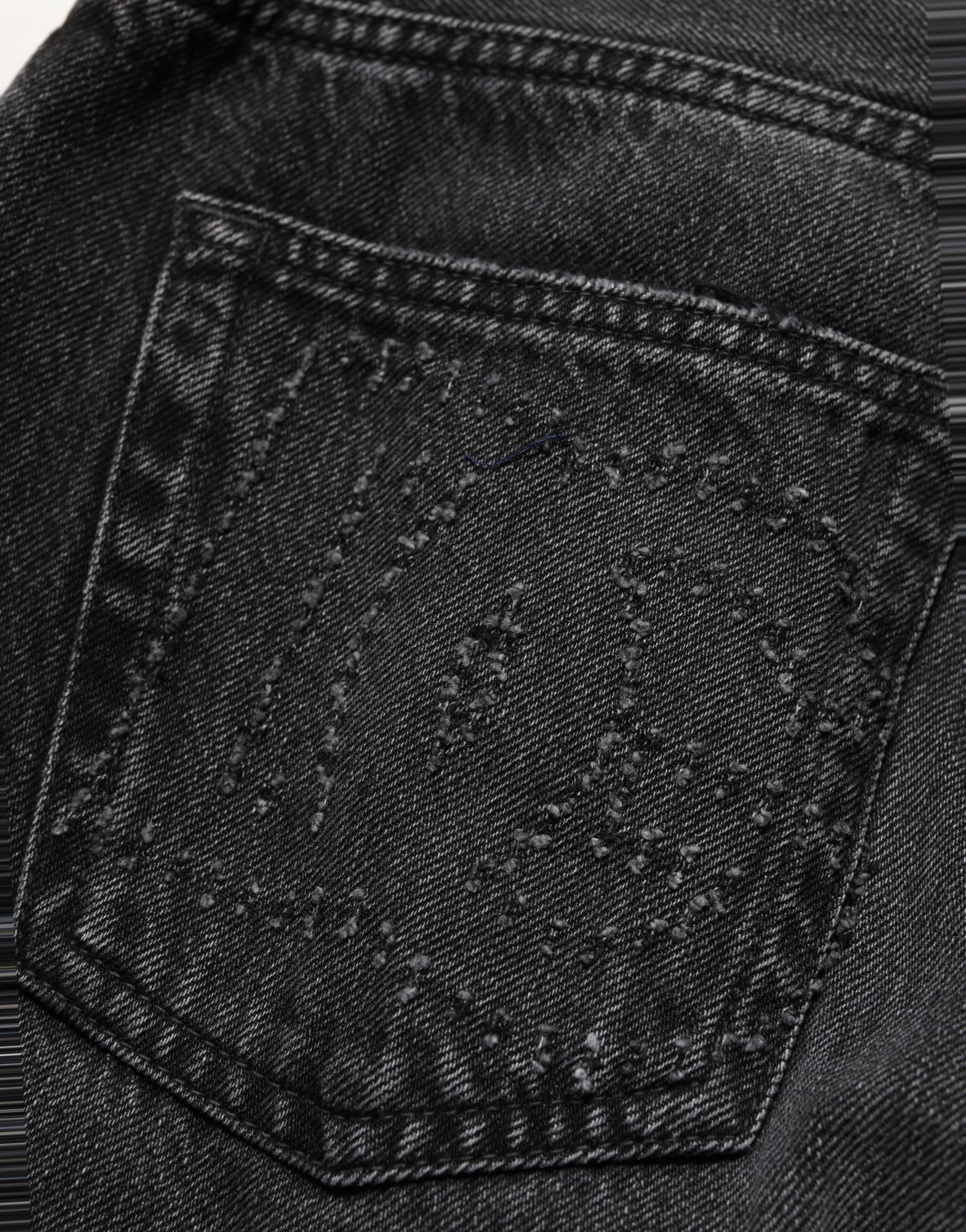 Dark Gray Cotton WideLeg Oversize Denim Jeans